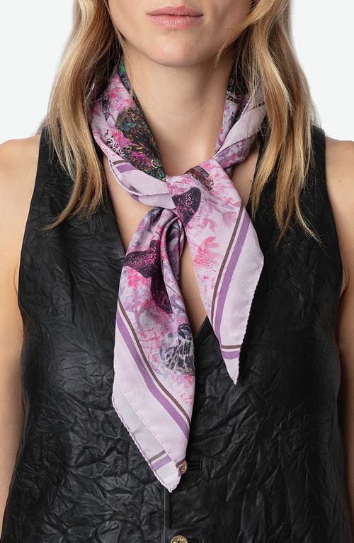 Zadig & Voltaire Blondie Vivid Flight Silk Scarf in Date at Nordstrom