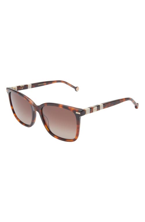Carolina Herrera 57mm Square Sunglasses In Havana Ivory