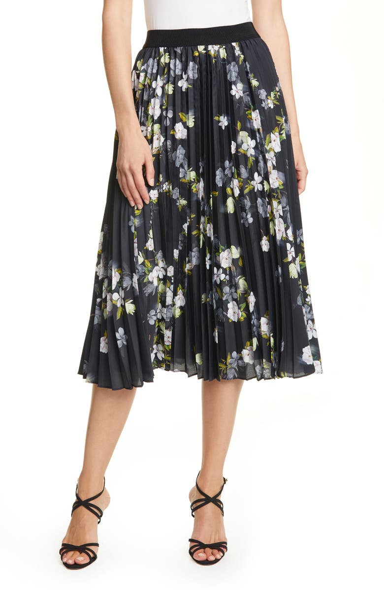Ted Baker London Mairry Opal Floral Pleated Skirt | Nordstrom