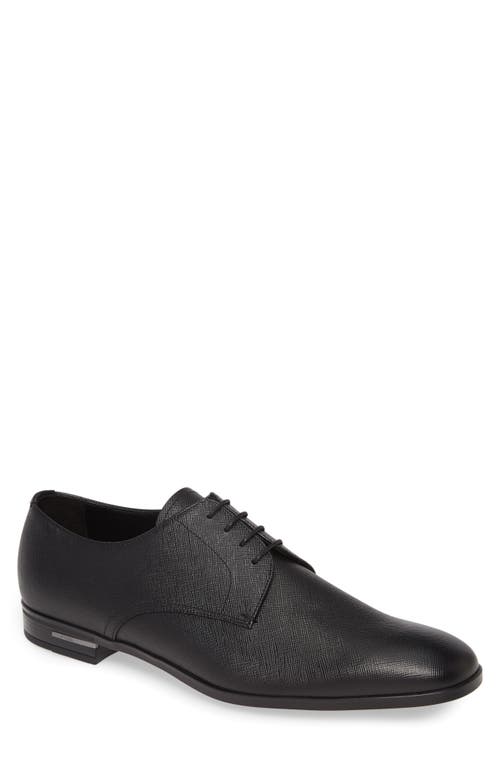 Plain Toe Derby in Nero