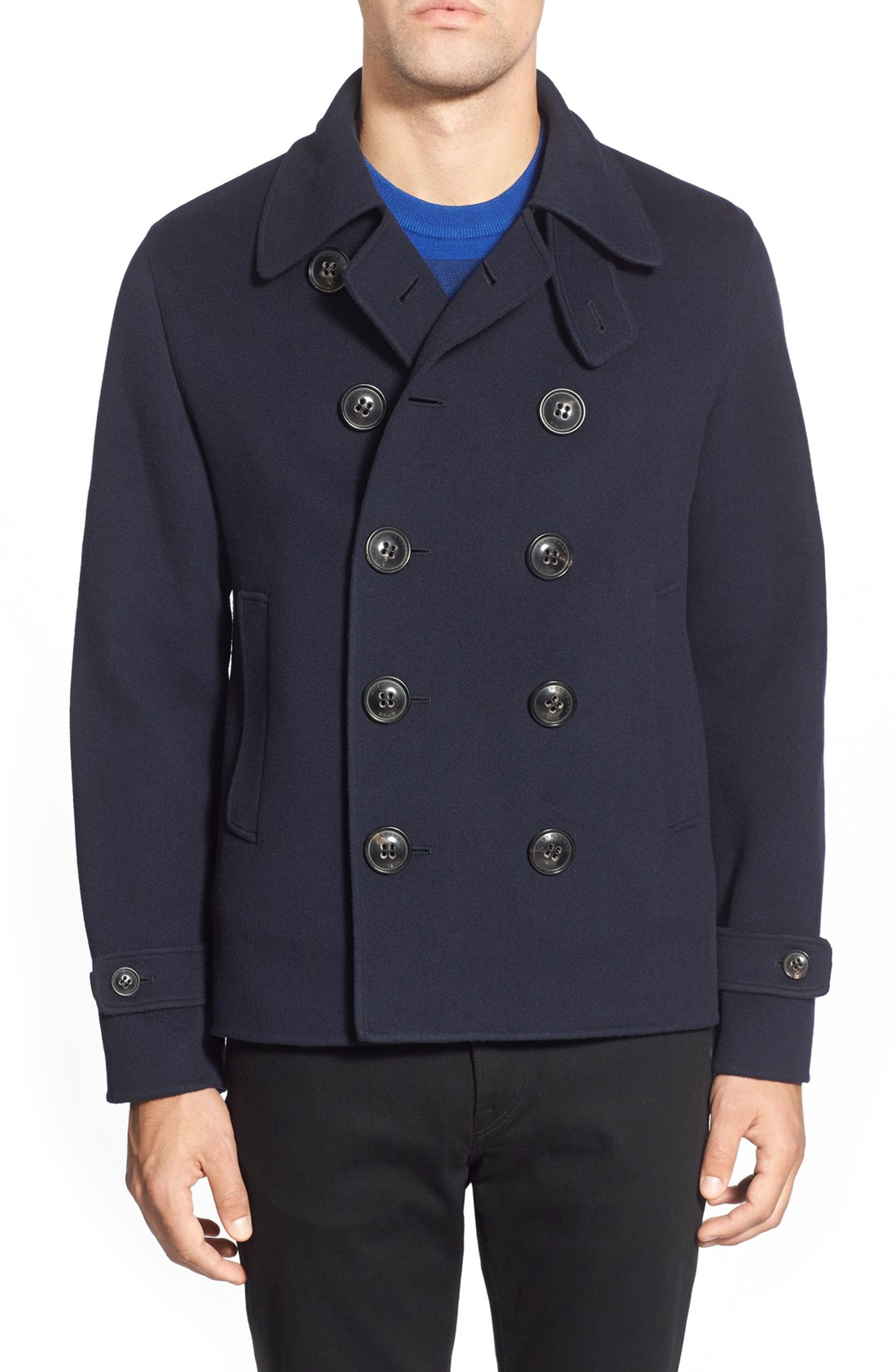 Burberry the Britain 'Darvel' Double Breasted Peacoat | Nordstrom