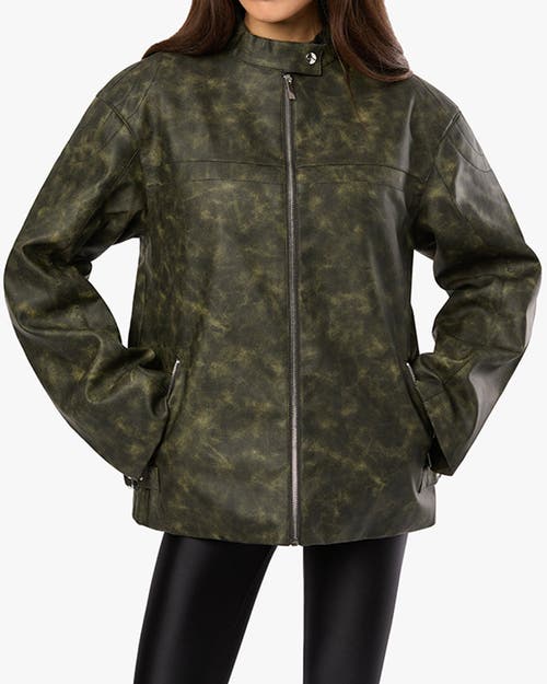 Weworewhat Vintage Patina Jacket In Black/dark Grey