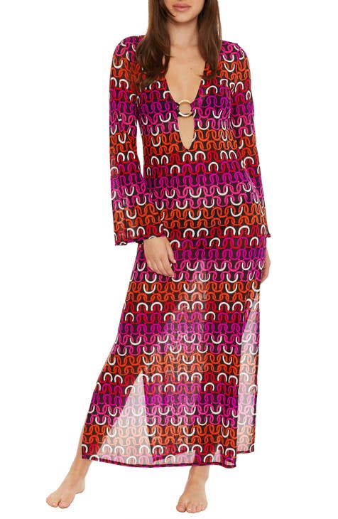 Striped Trina Turk Off the Shoulder Dress — bows & sequins
