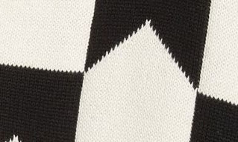 Shop Rhude Chevron Check Cotton & Cashmere Cardigan In Black/ Cream