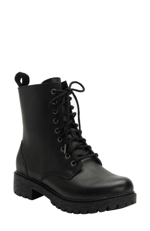 Water Resistant Lug Sole Bootie in Raven
