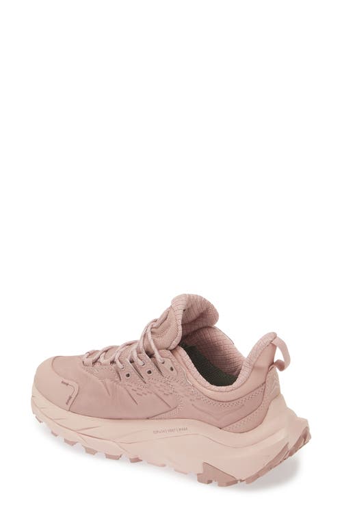 Hoka Gender Inclusive Kaha 2 Low Gtx Waterproof Hiking Shoe In Pale Mauve/peach Whip