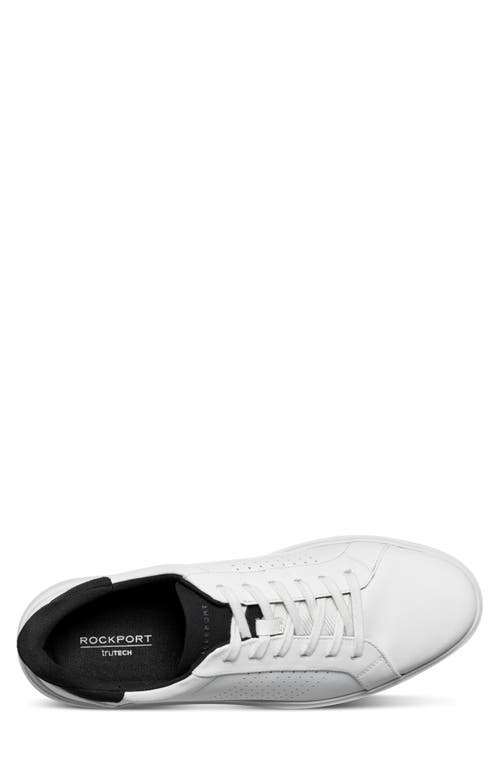 Rockport Men Tristen Step Activated Lace Up Sneaker In White