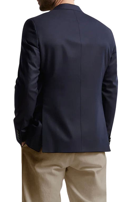 Shop Samuelsohn Navy Wool Blazer