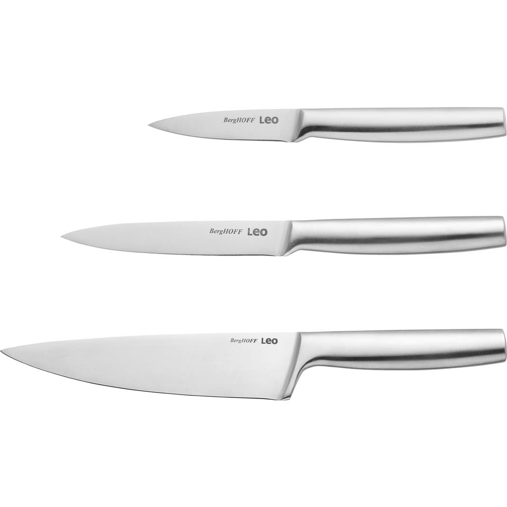 Berghoff 3-piece Leo Legacy Stainless Steel Knife Set In Silver