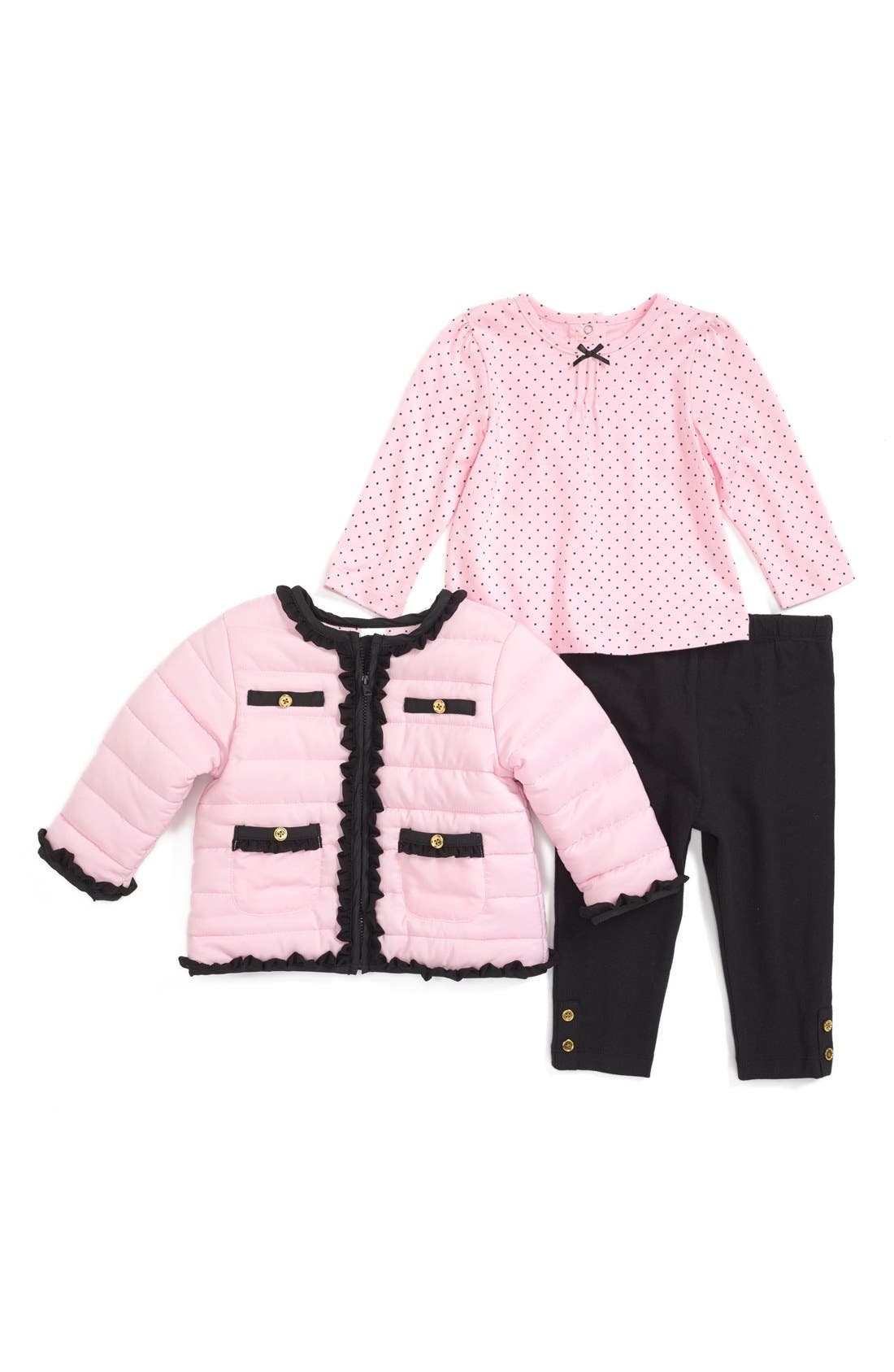 Little Me Jacket, Top & Leggings (Baby Girls) Nordstrom