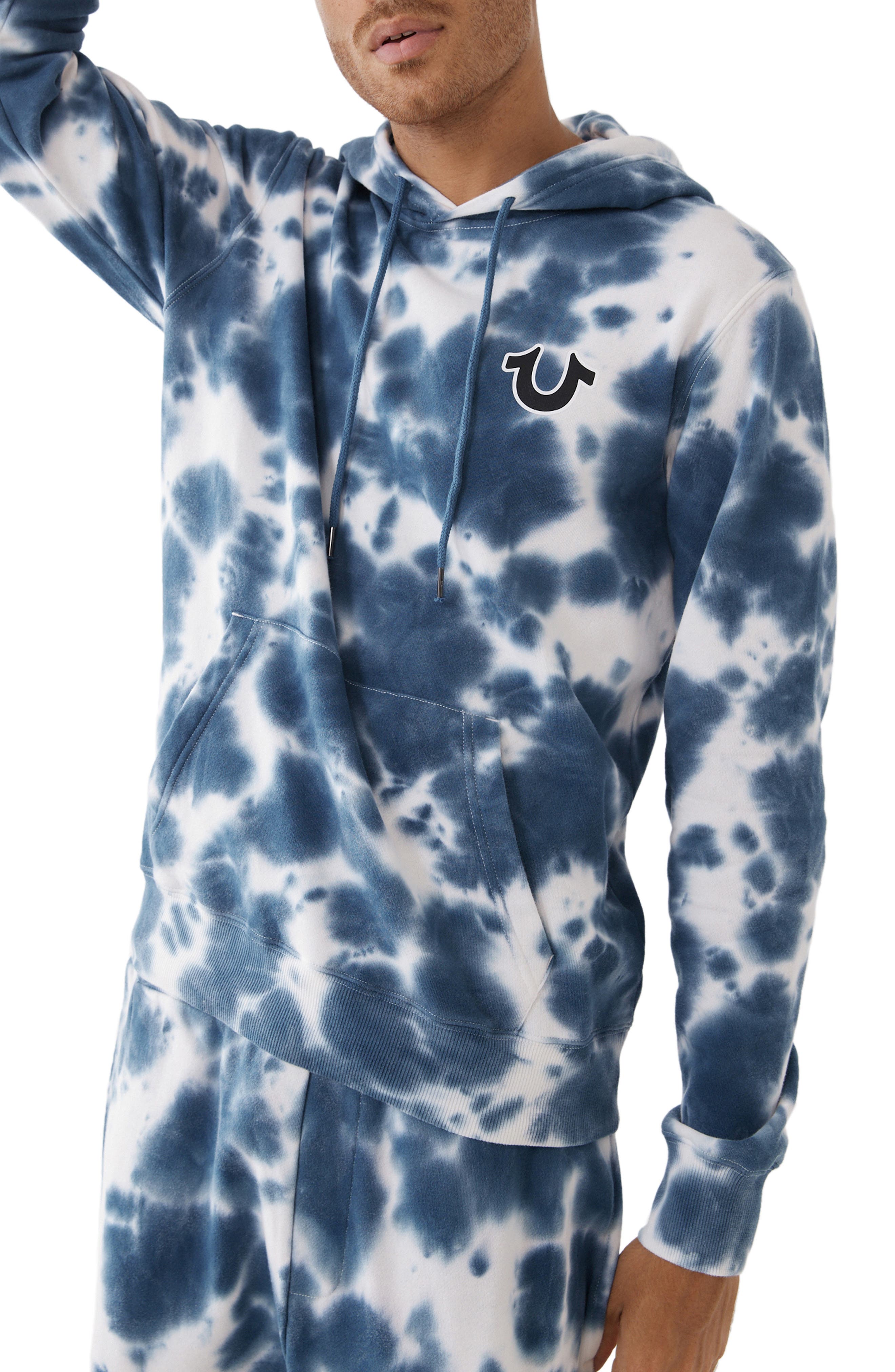 blue true religion hoodie