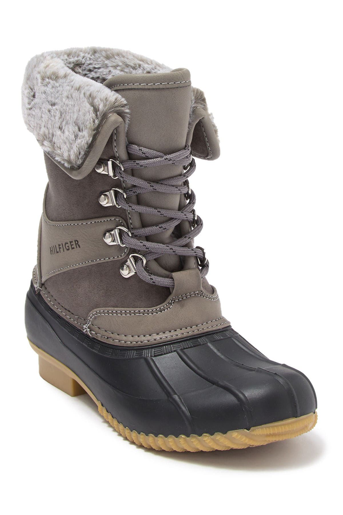 tommy hilfiger duck boots with fur