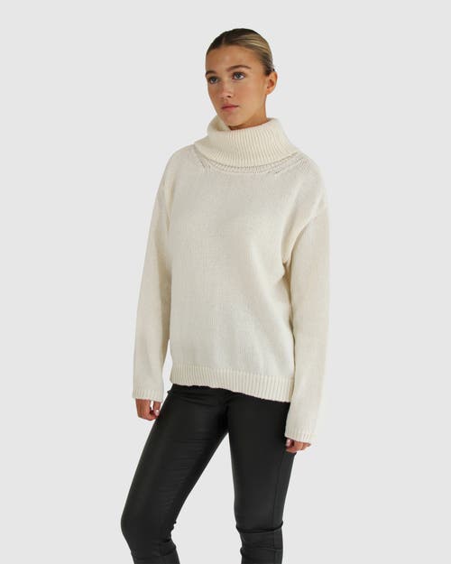 Belle & Bloom Right Here Waiting Open Back Knit In Cream