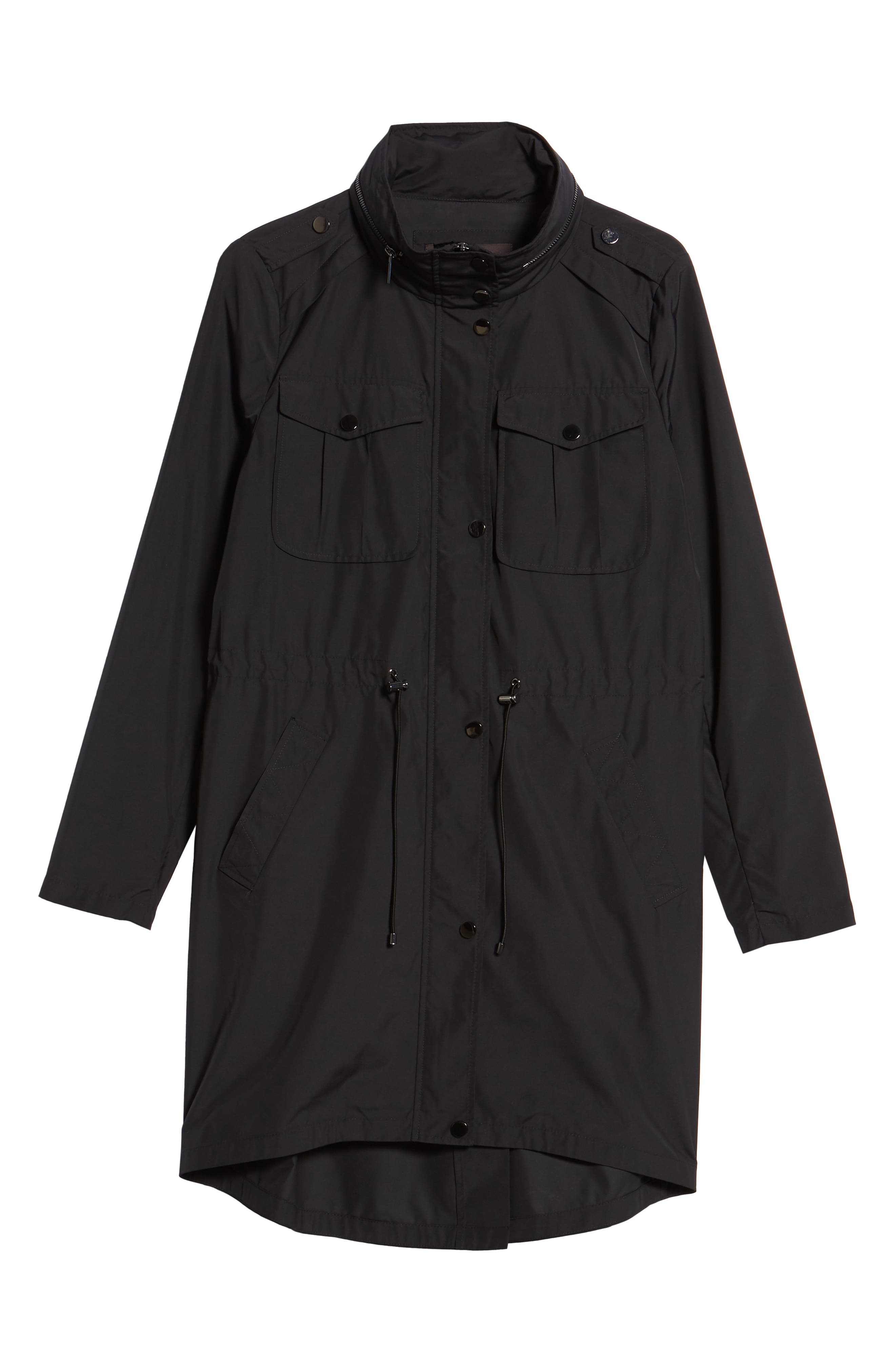 badgley mischka water repellent anorak with stowaway hood