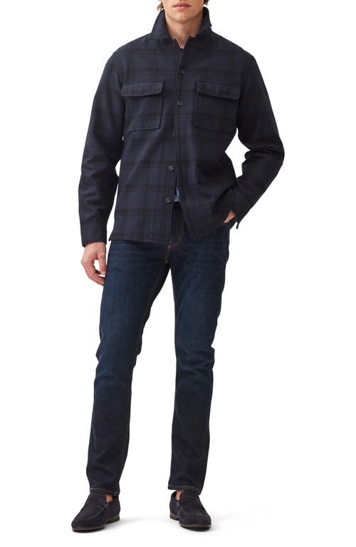 Rodd & Gunn Wadestown Slim Sports Fit Plaid Shirt Jacket In Midnight