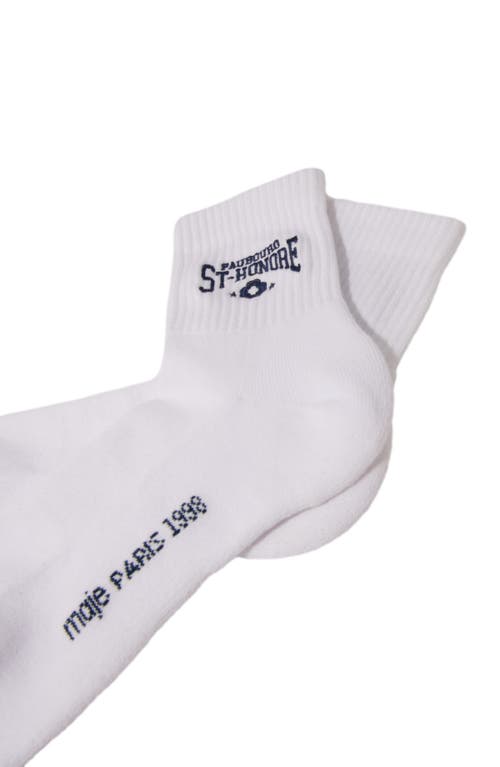 Shop Maje Saint Honoré Embroidered Socks In White