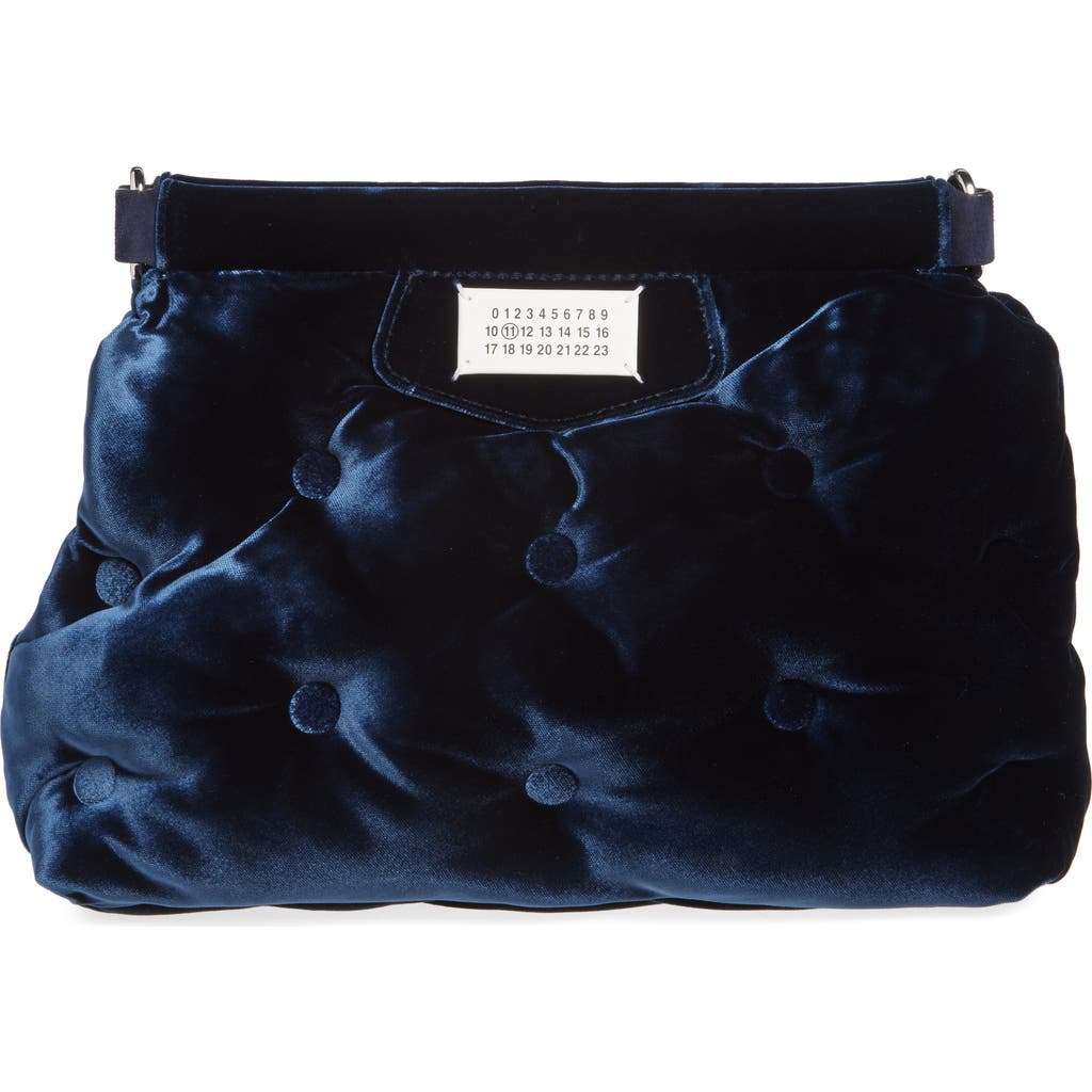 Maison Margiela Small Glam Slam Classique Velvet Clutch In Cosmo