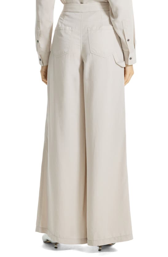 Shop Theory Wide Leg Cargo Pants In New Sand