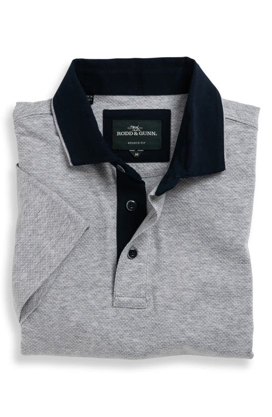 Rodd & Gunn Stanley Sports Fit Dot Short Sleeve Polo In Smoke