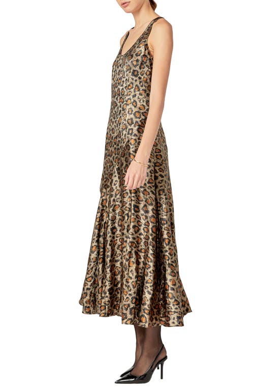 Endless Rose Leopard Print Ruffle Hem Dress In Animal Print