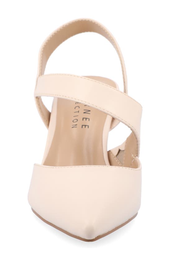 Shop Journee Collection Scarlett Pointed Toe Pump In Blush