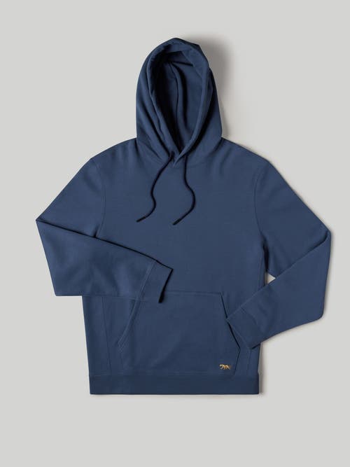 Shop Robert Talbott Chandler French Terry Hoodie In Indigo Blue