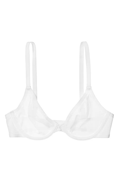 CUUP CUUP THE PLUNGE UNDERWIRE SHEER MESH BRA