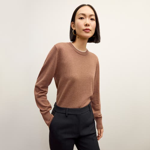 M.M.LaFleur Kit Sweater - Merino in Camel/ivory 