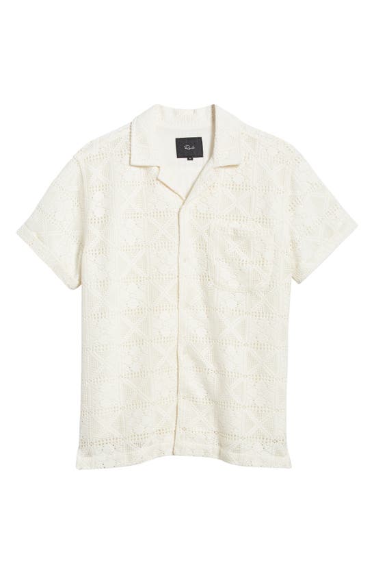 Shop Rails Willemse Short Sleeve Lace Button-up Shirt In White Lace