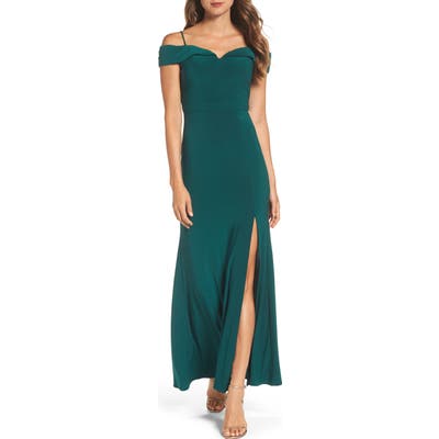 Morgan & Co. Off The Shoulder Gown, /4 - Green