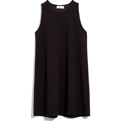 Madewell Texture & Thread Crepe Swingy Tank Dress, Black
