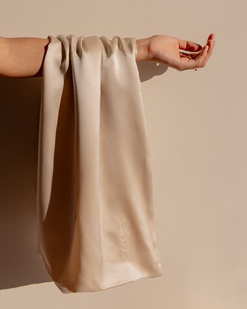 Drowsy Sleep Co . Queen Silk Pillowcase In Dusty Gold