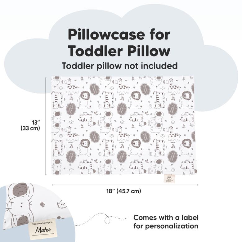 Shop Keababies Printed Toddler Pillowcase 13x18" In Keasafari