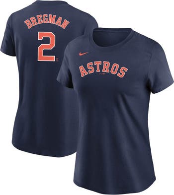 Nike Women's Alex Bregman Navy Houston Astros Name and Number T