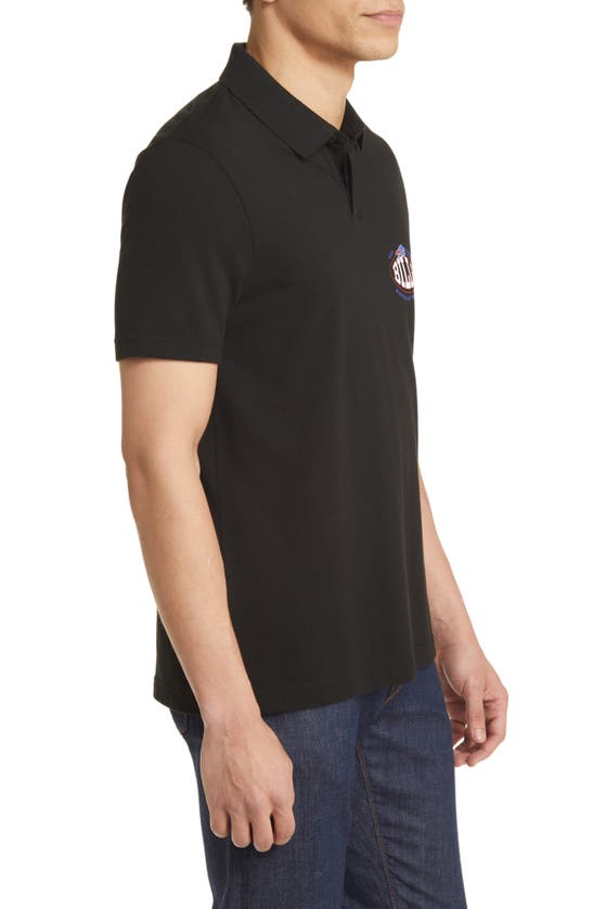 Shop Hugo Boss Boss X Nfl Cotton Polo In Buffalo Bills Black