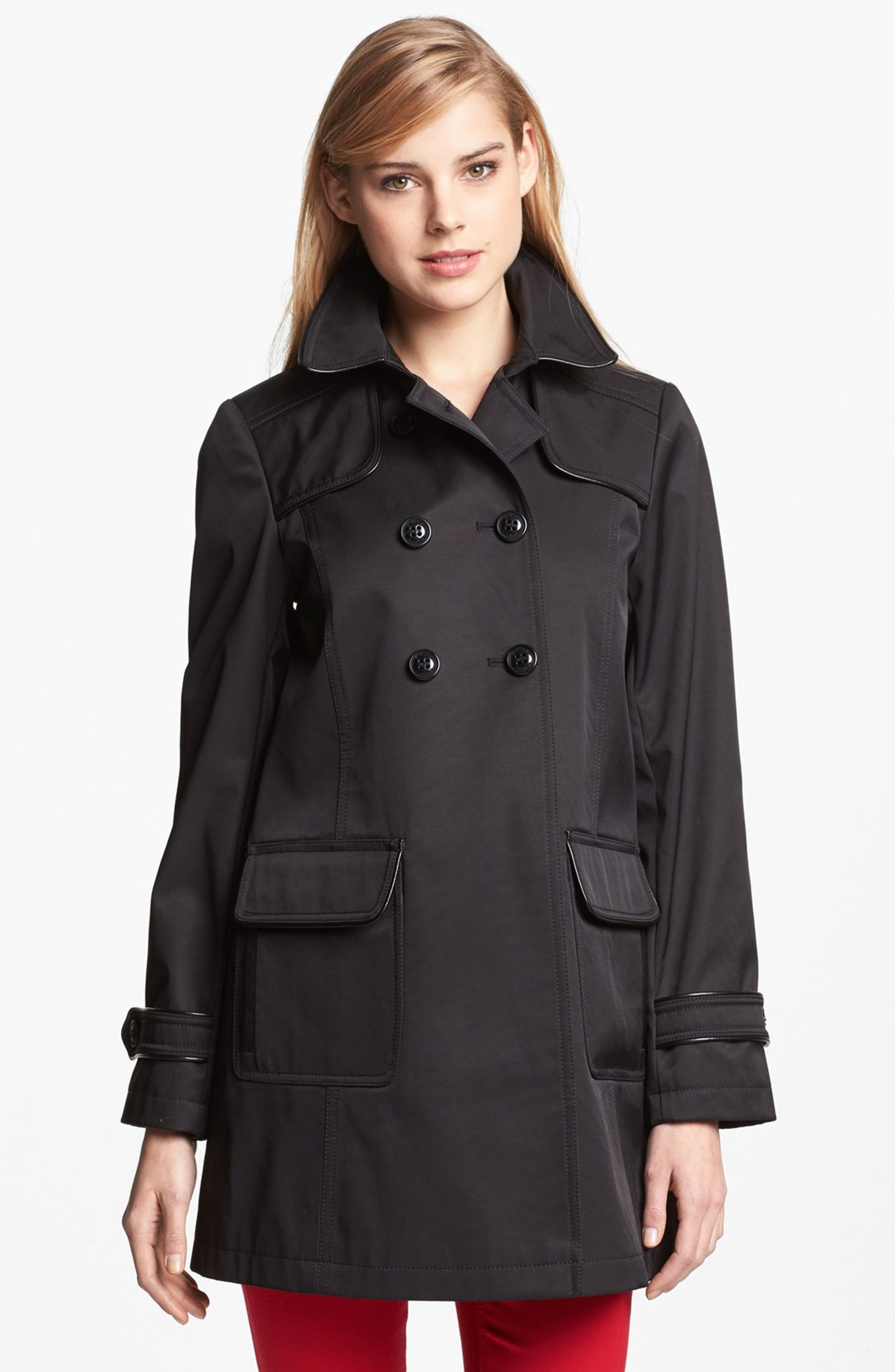 DKNY Double Breasted A-Line Trench Coat (Regular & Petite) | Nordstrom