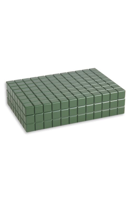Modern Cube Watch Storage Box in Green