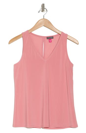 VINCE CAMUTO VINCE CAMUTO V-NECK SPLIT BACK TANK 