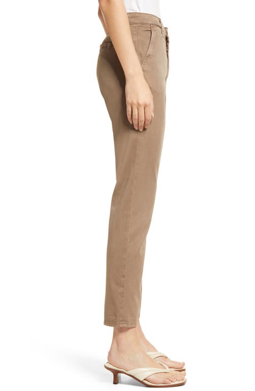Ag Caden Crop Twill Trousers In Sulfur Soft Fawn