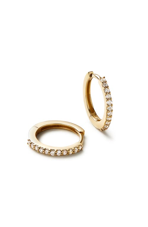 Ana Luisa 10k Gold Diamond Huggie Hoops In Gold