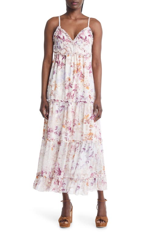 Chelsea28 Ruffle Midi Dress in Pink Floral