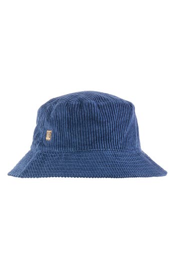 Bruno Magli Corduroy Cotton Bucket Hat In Blue