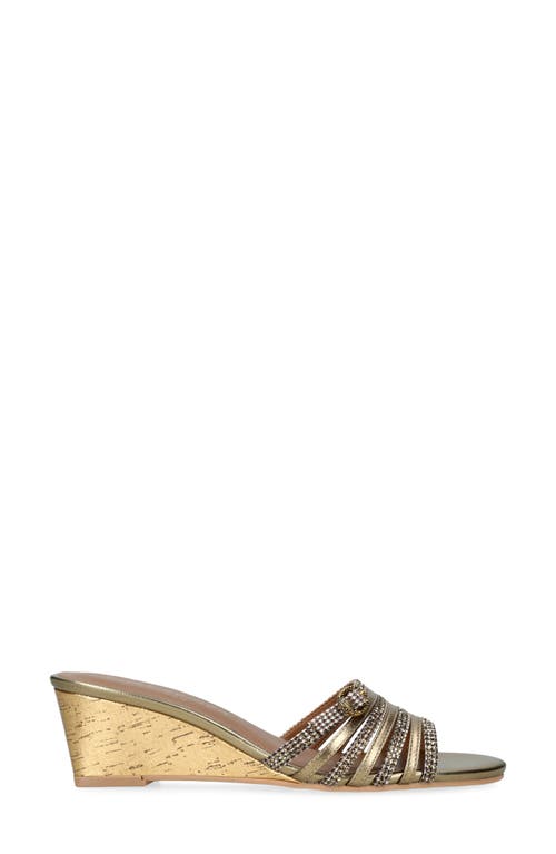 Kurt Geiger Pierra Wedge Slide Sandal In Dark Beige