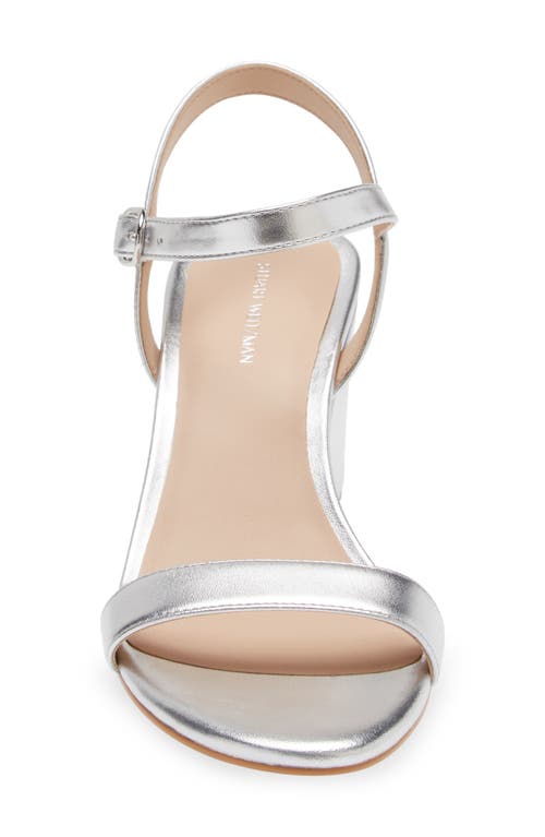 Stuart Weitzman Dancer Wedge Sandal In Silver