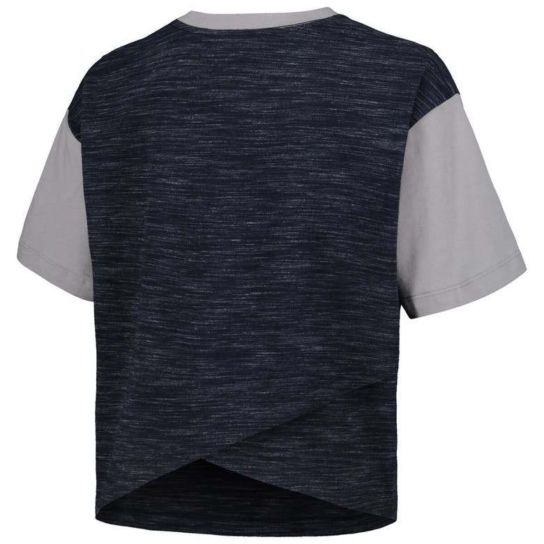 Shop 5th And Ocean By New Era 5th & Ocean By New Era Navy St. Louis City Sc Athletic Cross Back Cropped T-shirt