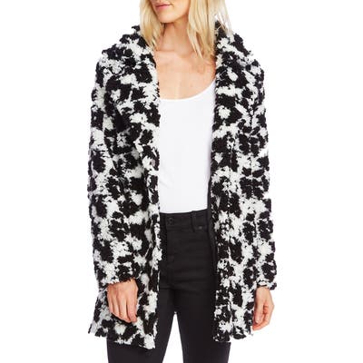 Vince Camuto Dalmatian Pile Fleece Jacket, Black