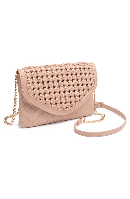 Urban Expressions Handbags Woven Flap Crossbody Bag In Natural