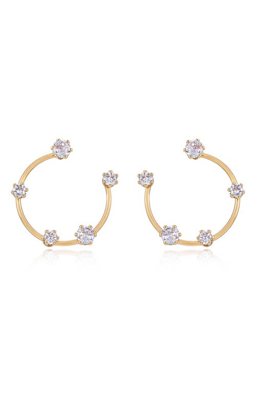 Ettika Small Wire Cubic Zirconia Hoop Earrings in Gold at Nordstrom