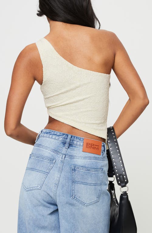 Princess Polly Toomba One-shoulder Crop Top In Light Beige