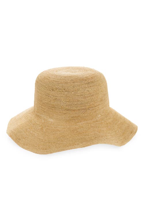 Max Mara Blanc Packable Raffia Hat in Natural